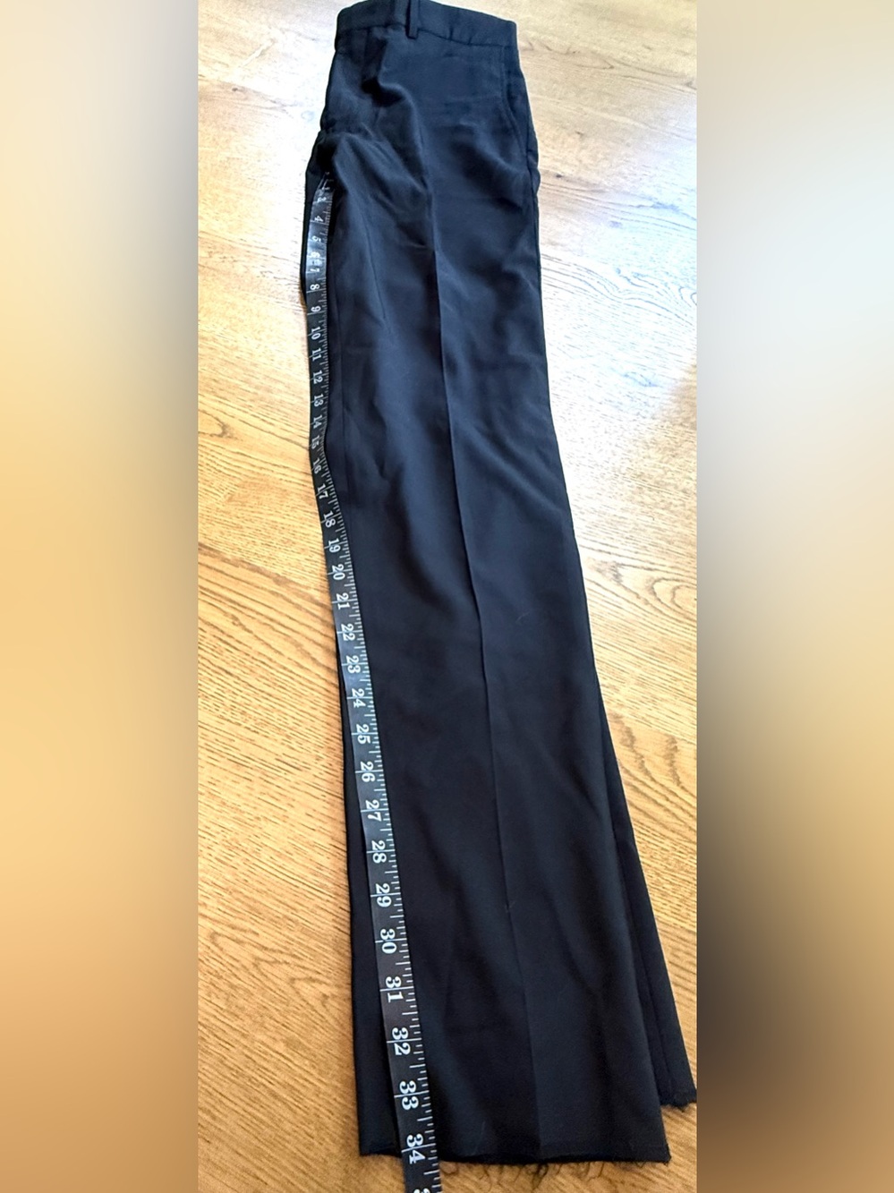 Ted Baker 100% Wool Dress Pants Raw Hem Black Tailored Trousers Men’s - Picture 3 of 10